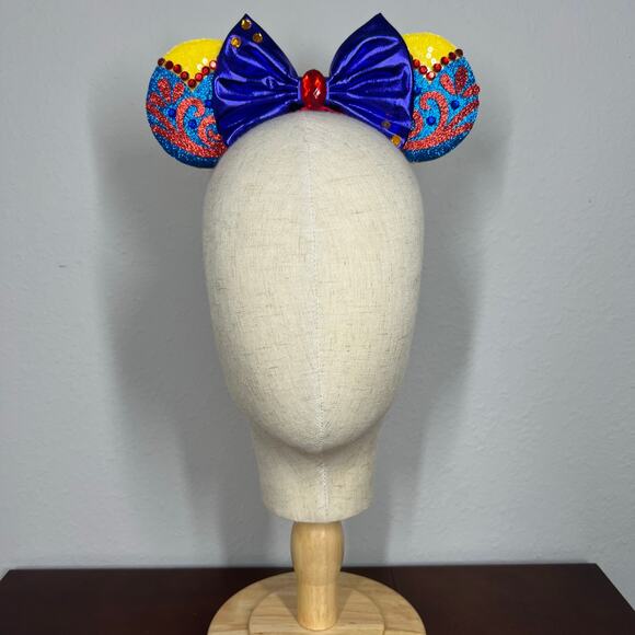 👑 Snow White Elastic Minnie Ears | Disney Princess-Inspired Adjustable Ears - Picture 3 of 5